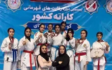 درخشش دختران کاراته‌کای کیش با کسب ۱۹ مدال قهرمانی کشور