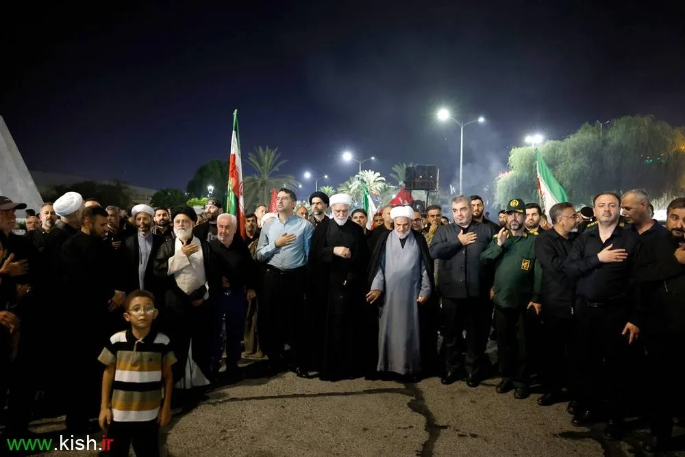 تجلی شور حسینی در کیش؛ اجتماع پرشور دلدادگان اربعین با حضور گسترده مردم و مسئولان